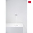 Zafferano battery table lamp OLIVIA TAVOLO PRO IP65, white, lacquered dimmable