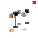 Zafferano battery table lamp OLIVIA TAVOLO PRO IP65, white, lacquered dimmable