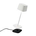 Zafferano Lampada da tavolo a batteria OFELIA TAVOLO PRO angolare, CCT Switch, con dimmer a sfioramento IP65, bianco, laccato dimmerabile Zafferano Lampada da tavolo a batteria OFELIA TAVOLO PRO angolare, CCT Switch, con dimmer a sfioramento IP65, bianco, laccato dimmerabile