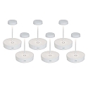 Lampe de table  accu SWAP MINI lot de 6 IP65, blanche gradable