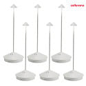 battery table lamp PINA TAVOLO PRO set of 6 IP65, white dimmable
